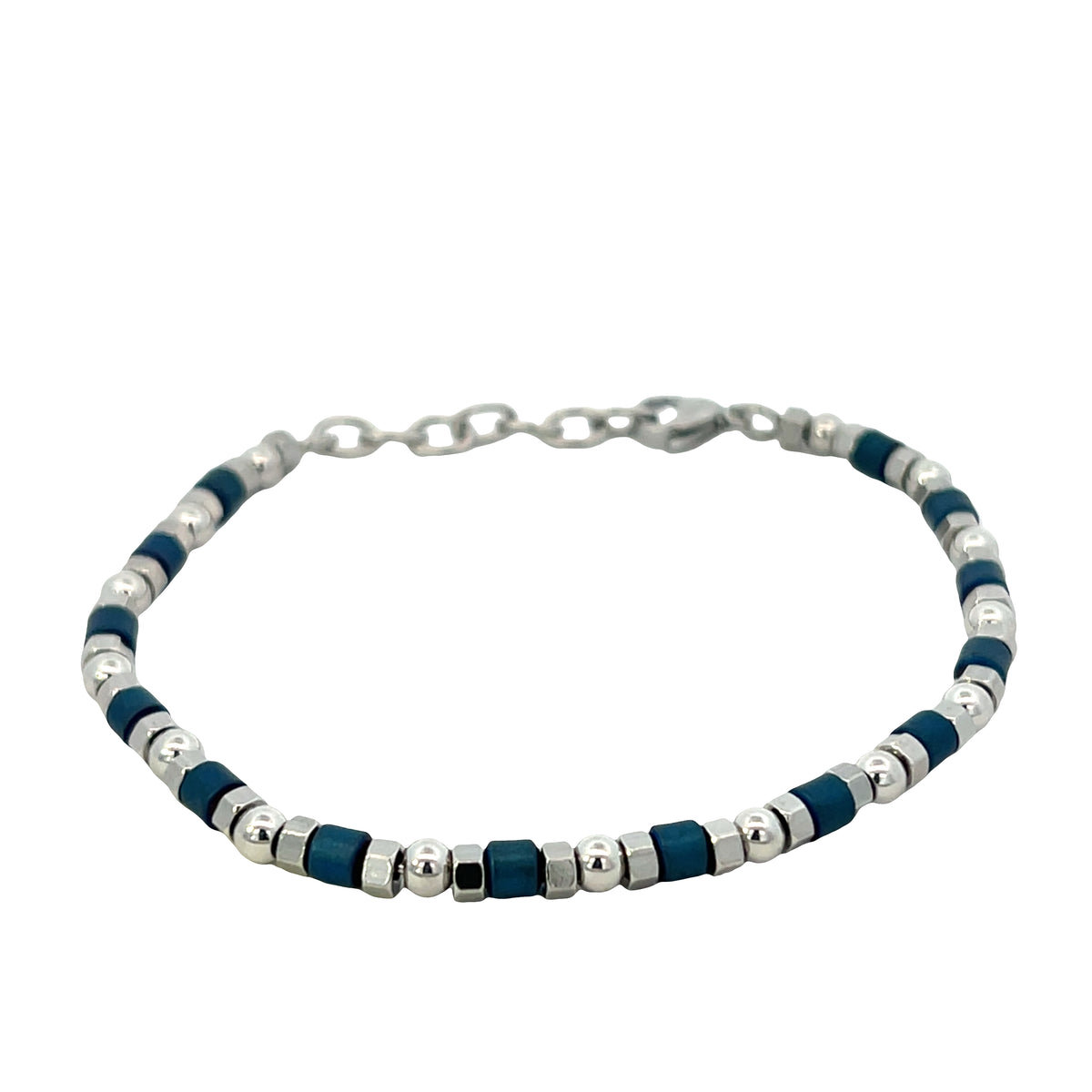 Hector By Marcelo Pane Blue & Steel Beads | Hector by Marcello Pane | Luby 