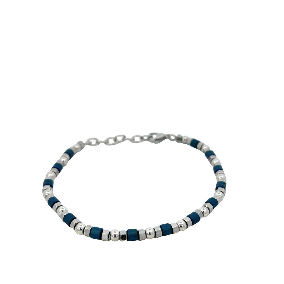 Hector By Marcelo Pane Blue & Steel Beads | Hector by Marcello Pane | Luby 