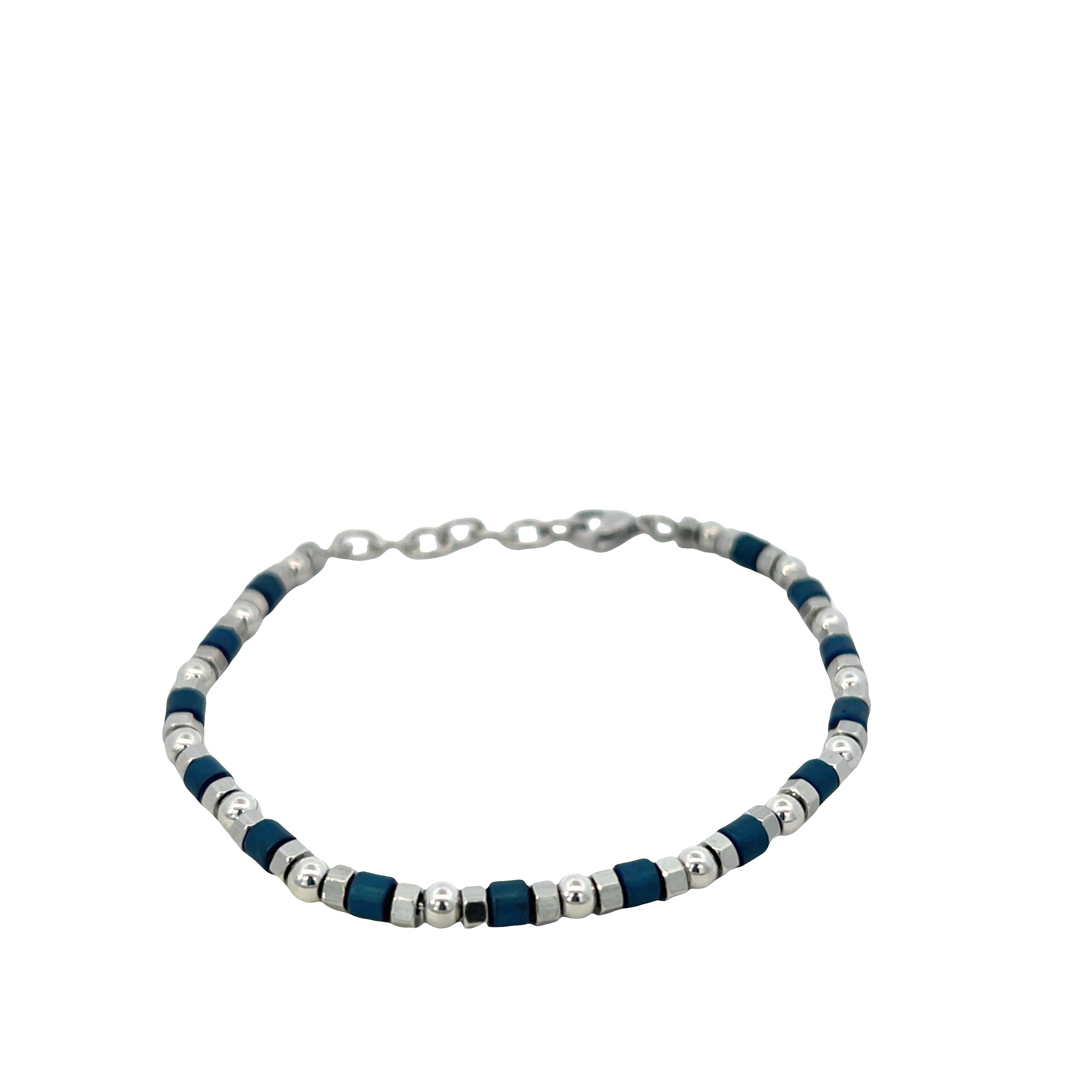 Hector By Marcelo Pane Blue & Steel Beads | Hector by Marcello Pane | Luby 