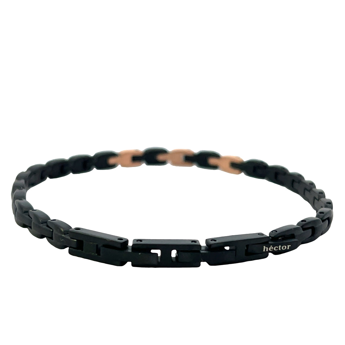 Hector By Marcelo Pane Black & Rose Gold Steel | Hector by Marcello Pane | Luby 