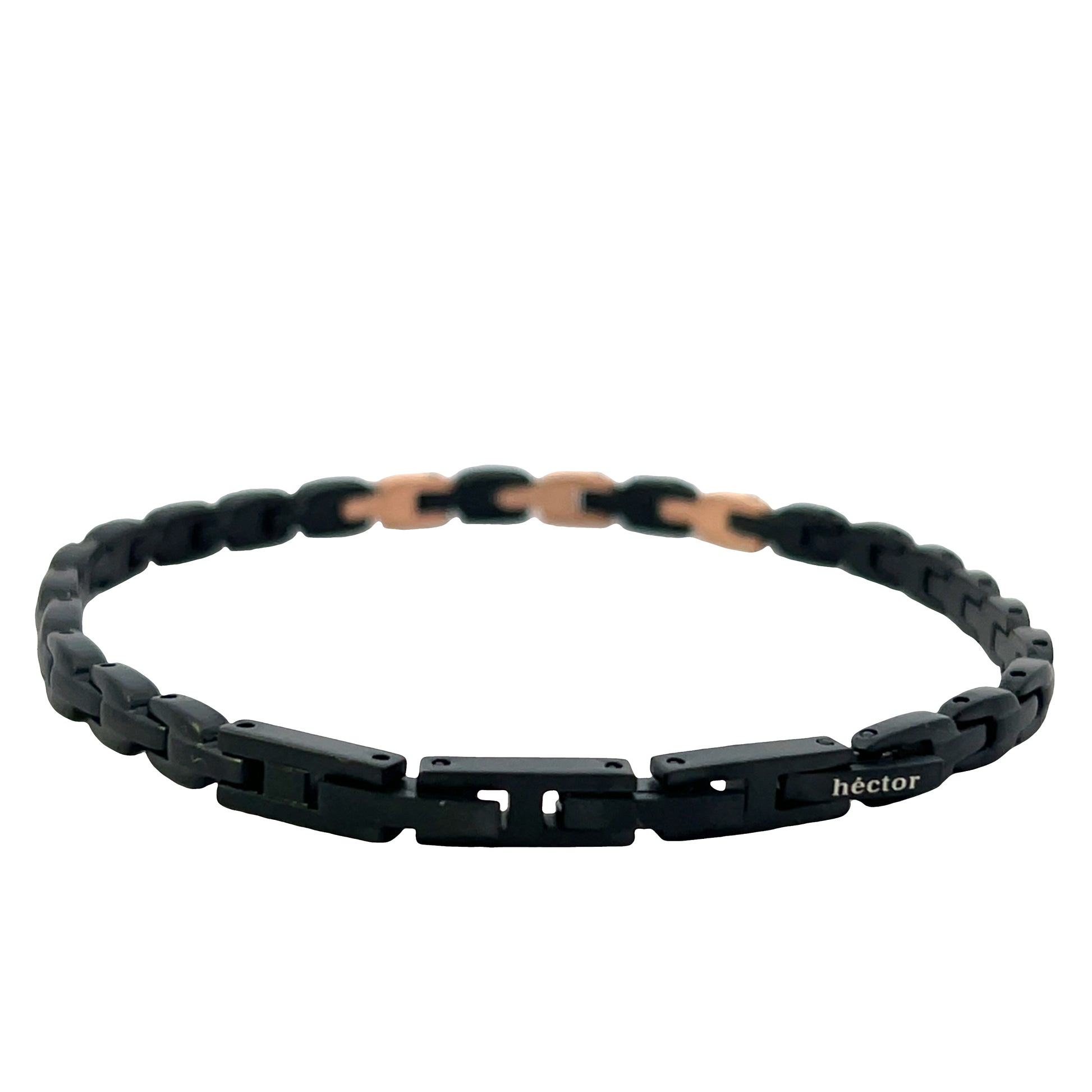 Hector By Marcelo Pane Black & Rose Gold Steel | Hector by Marcello Pane | Luby 