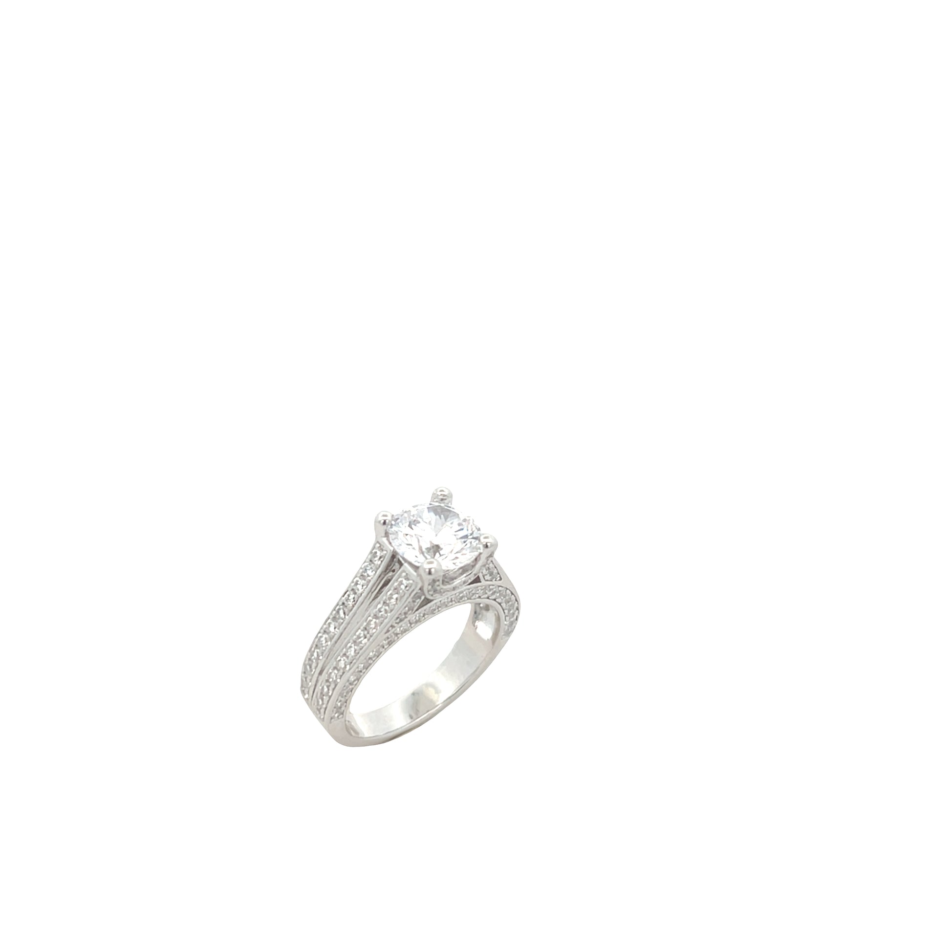 Suspiria Wedding Ring 925 Double Line Round Cut with CZ | Suspiria | Luby 