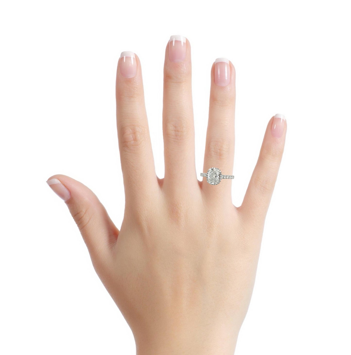 14K White Gold with Lab Diamond Radiante Cut Ring | Luby Diamond Collection | Luby 