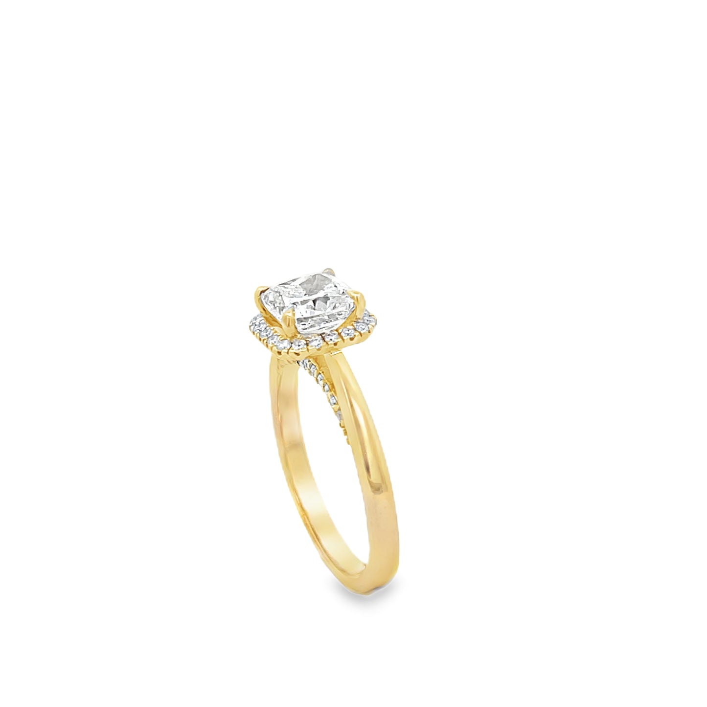 14k Yellow Gold Wedding Ring with Lab Grown Diamond | Luby Diamond Collection | Luby 