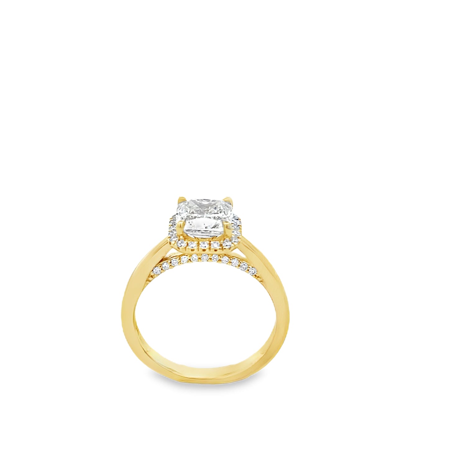 14k Yellow Gold Wedding Ring with Lab Grown Diamond | Luby Diamond Collection | Luby 