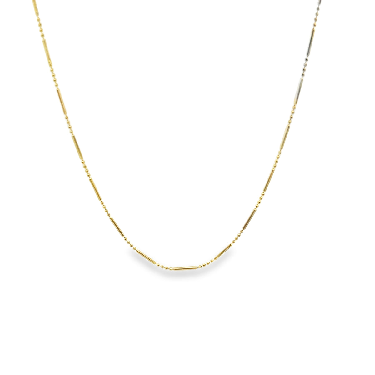 14K Gold Mini Ball Bar Chain | Luby Gold Collection | Luby 