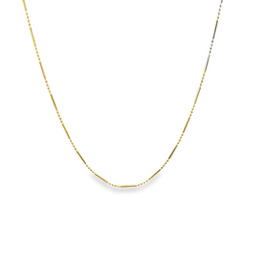 14K Gold Mini Ball Bar Chain | Luby Gold Collection | Luby 
