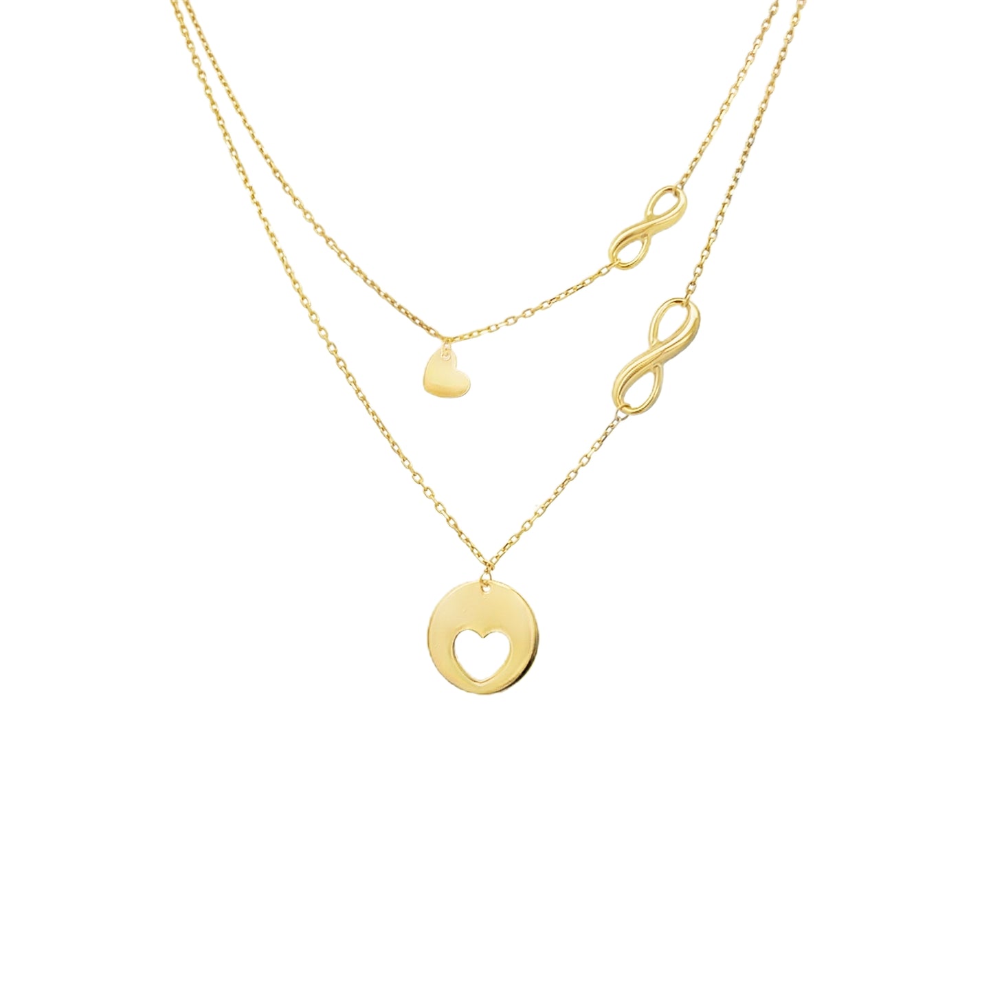 14K Gold Infinity Love Layering Necklace | Luby Gold Collection | Luby 