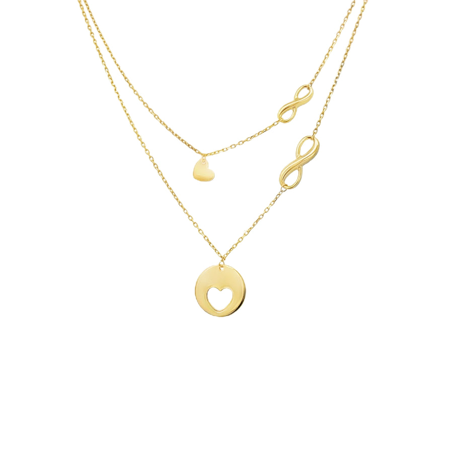 14K Gold Infinity Love Layering Necklace
