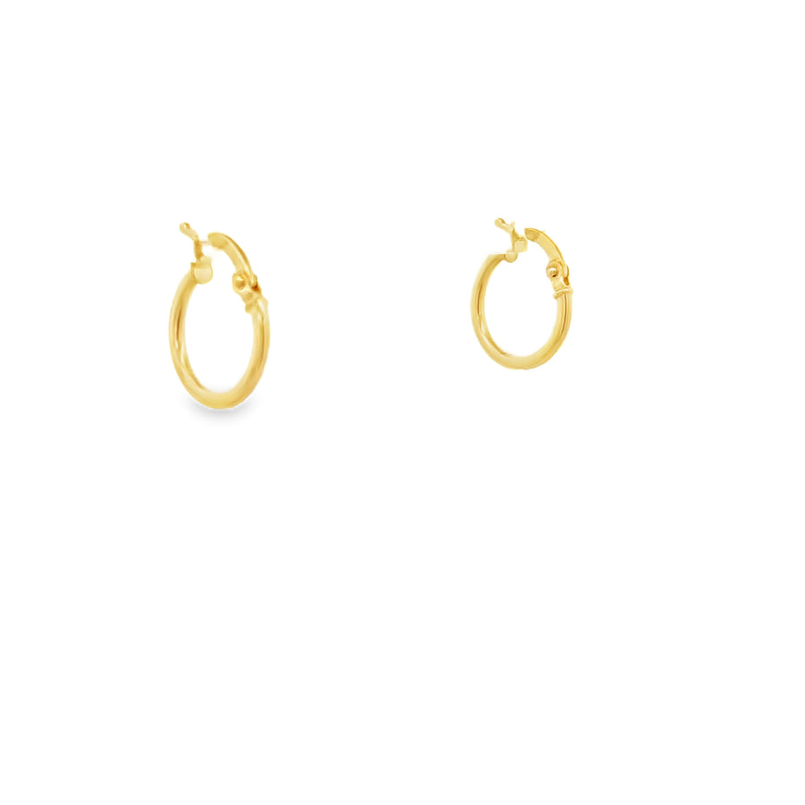 14K Classic Medium Thin Hoops