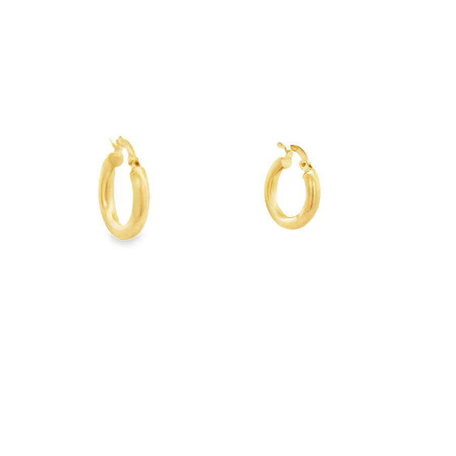 14K Gold Bold Medium Hoop
