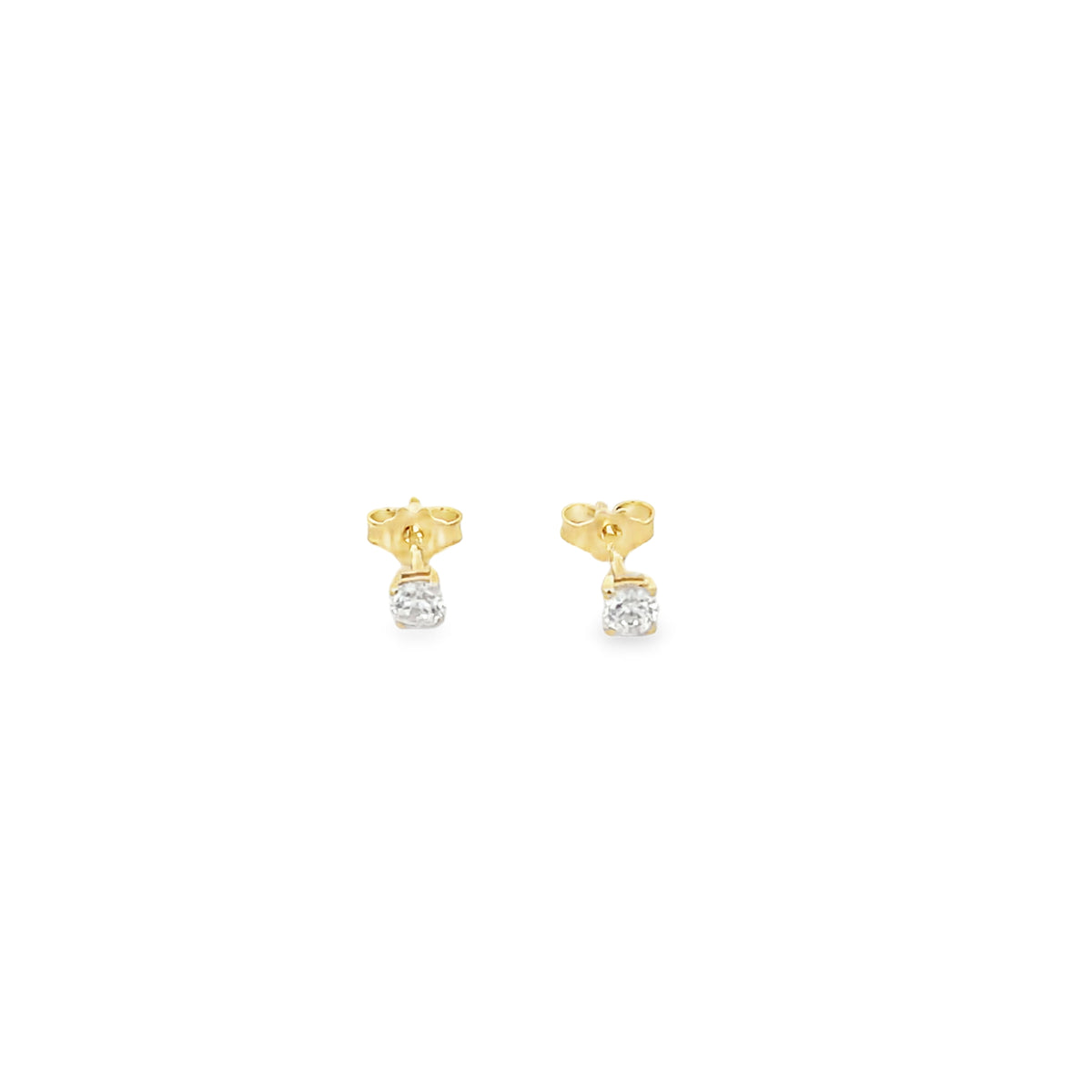14K Gold Cubic Zirconia 3mm Studs | Luby Gold Collection | Luby 
