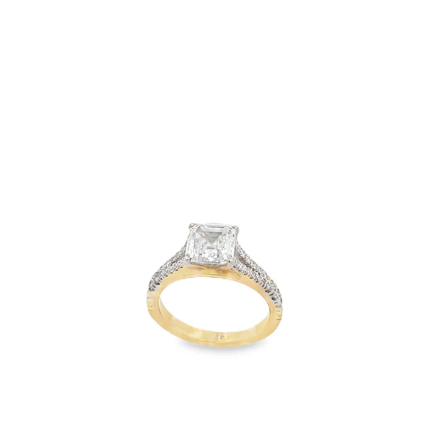 14K Yellow Gold Princess Radiant Cut Ring | Luby Gold Collection | Luby 