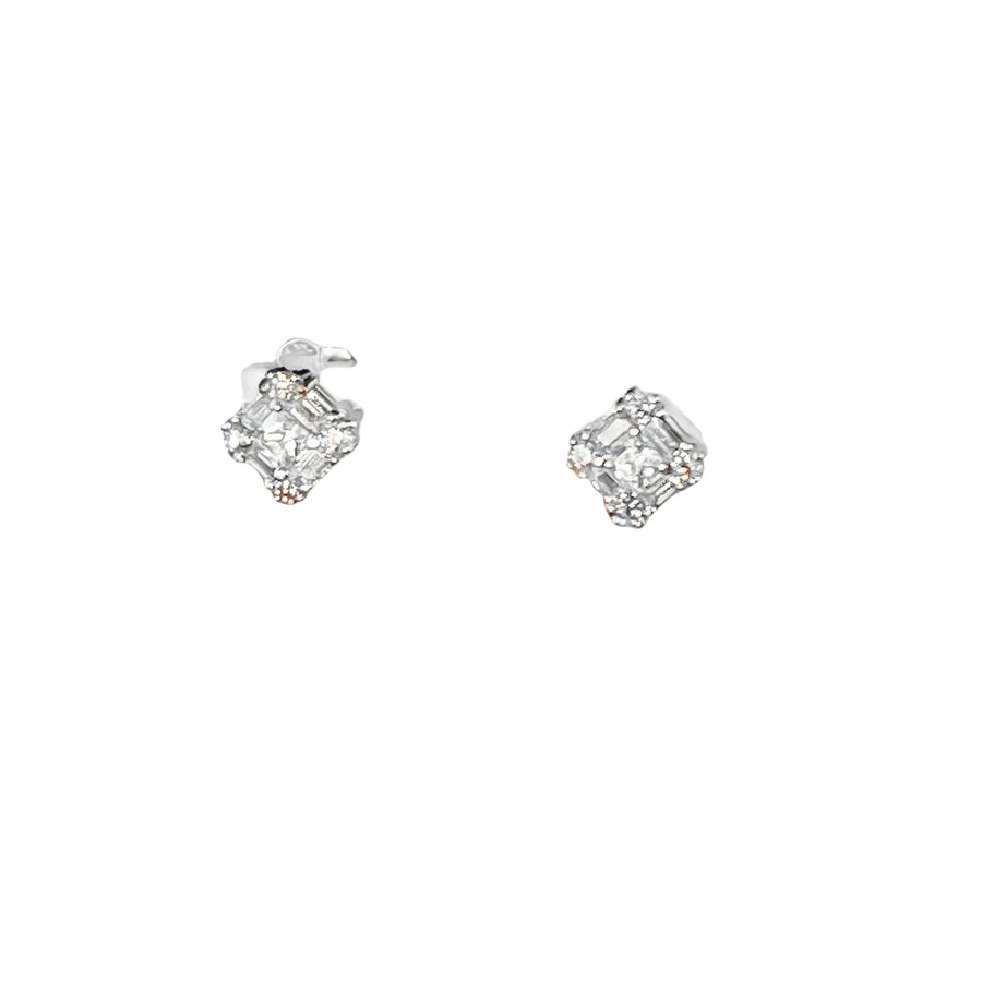 Suspiria  925 Stud Baguette Shape Earring