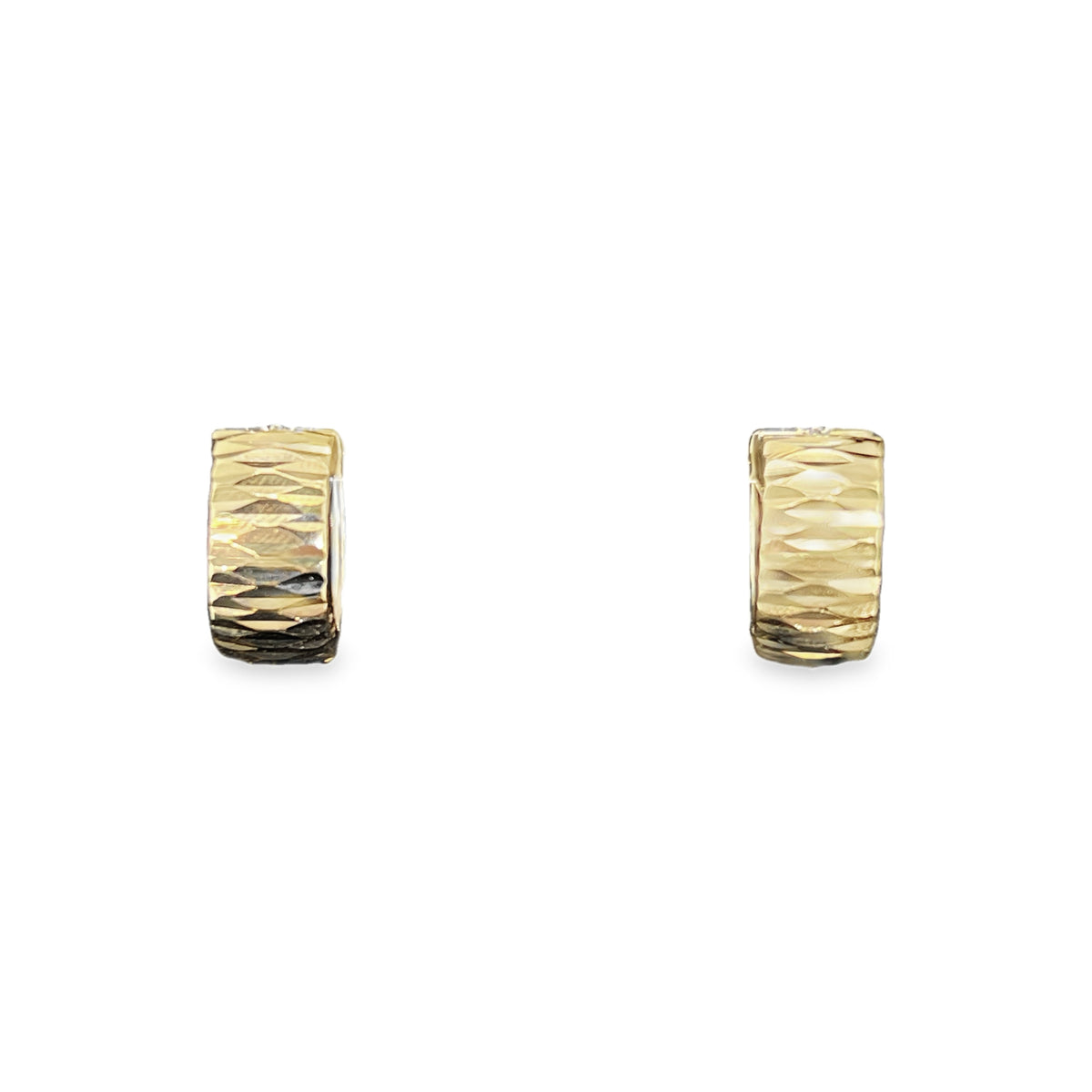 14K Gold 2T Bold Hoops Earrings