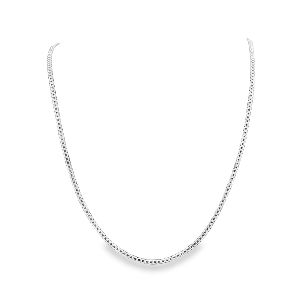 14K WG Cuban Chain