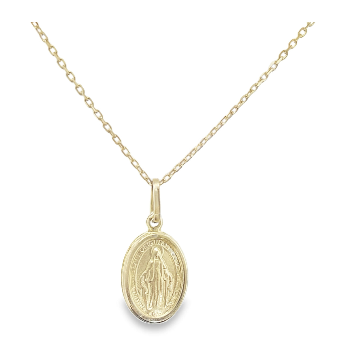 14K Gold La Milagrosa Pendant