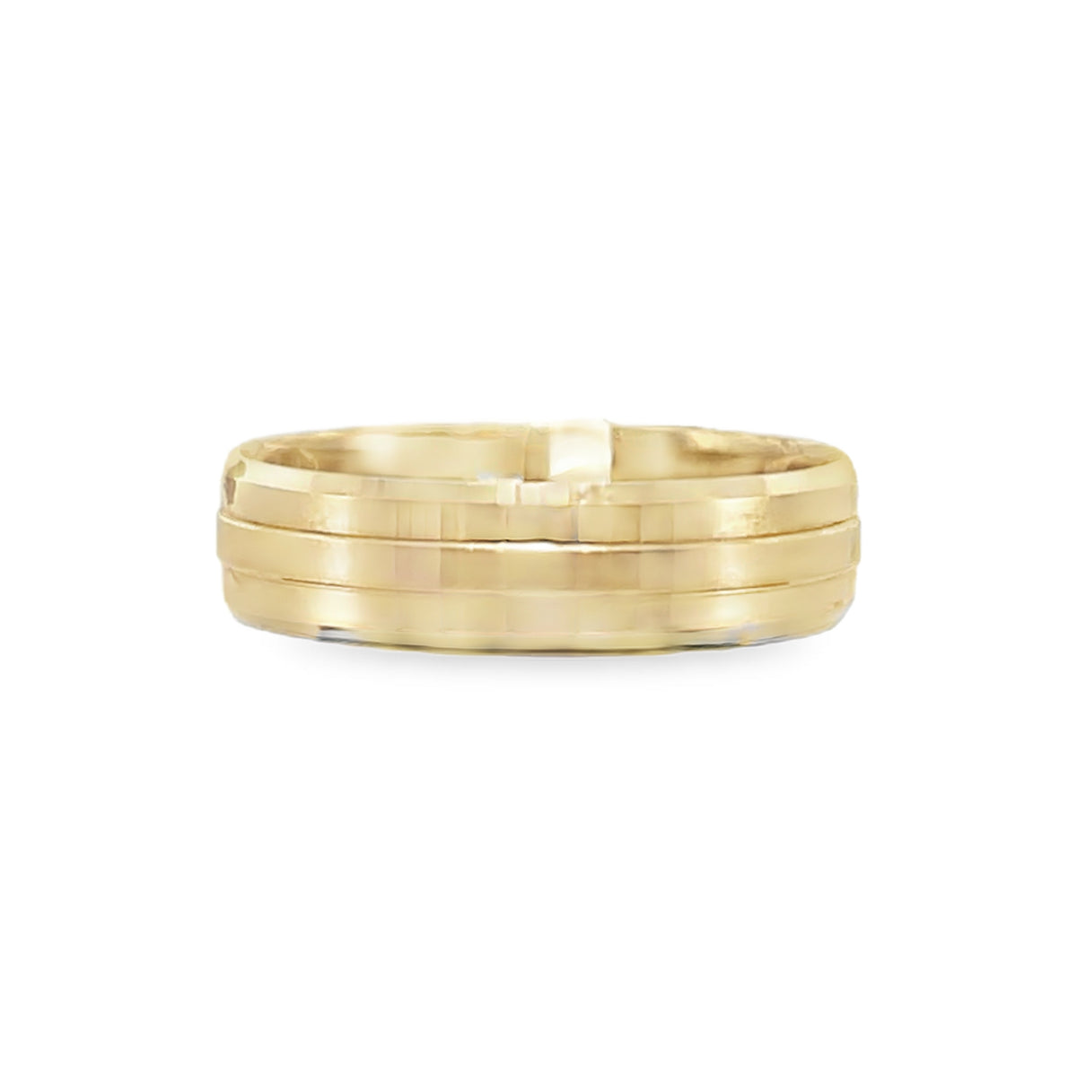 14K Wedding Band Yellow Gold