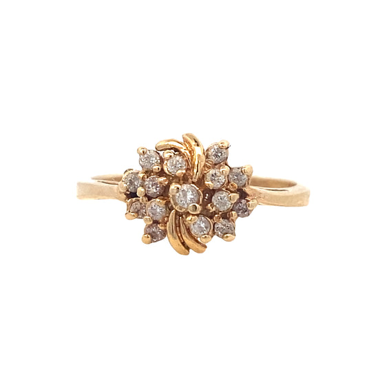 14K Gold Dazzling Grace Fifteen Years Ring