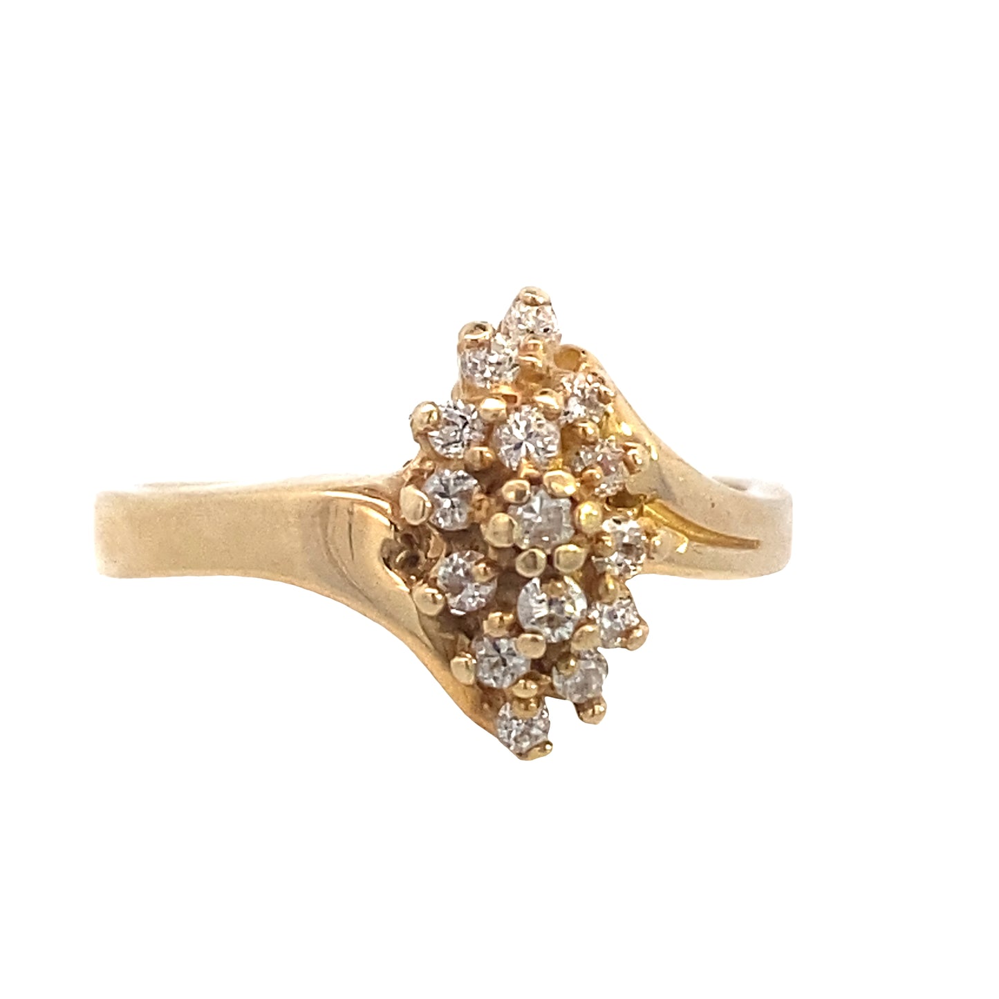 14K Gold Opulent Elegance Fifteen Years Ring