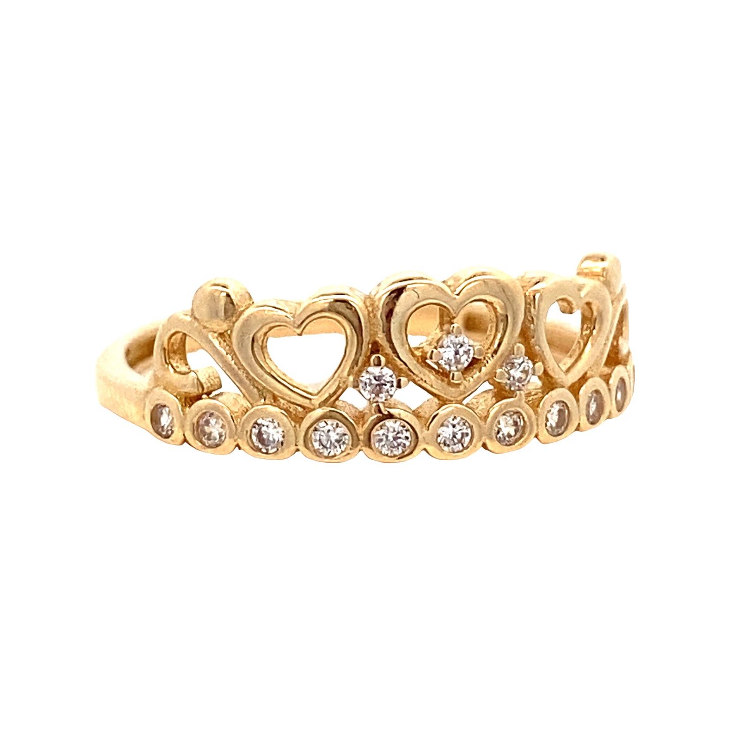 14K Gold Princess Heart  Gold Fifteen Years Ring