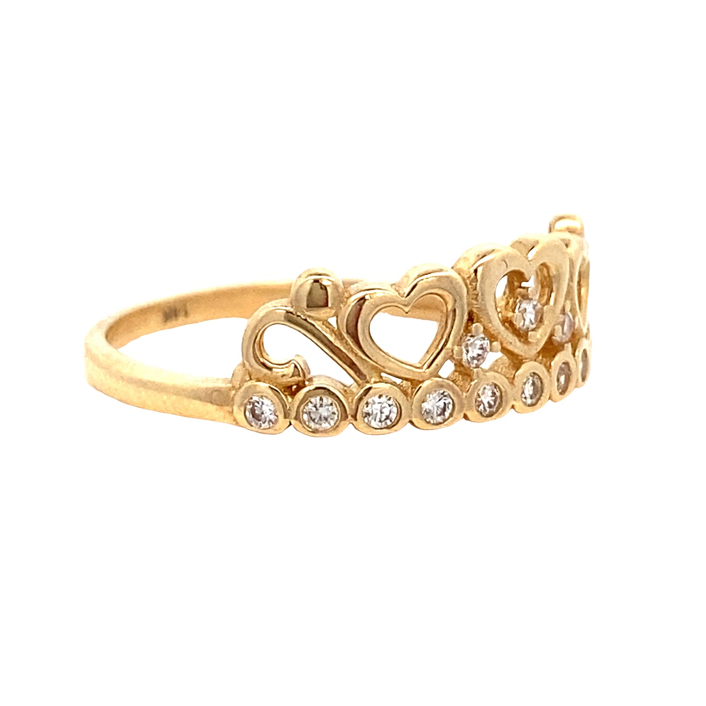 14K Gold Princess Heart  Gold Fifteen Years Ring