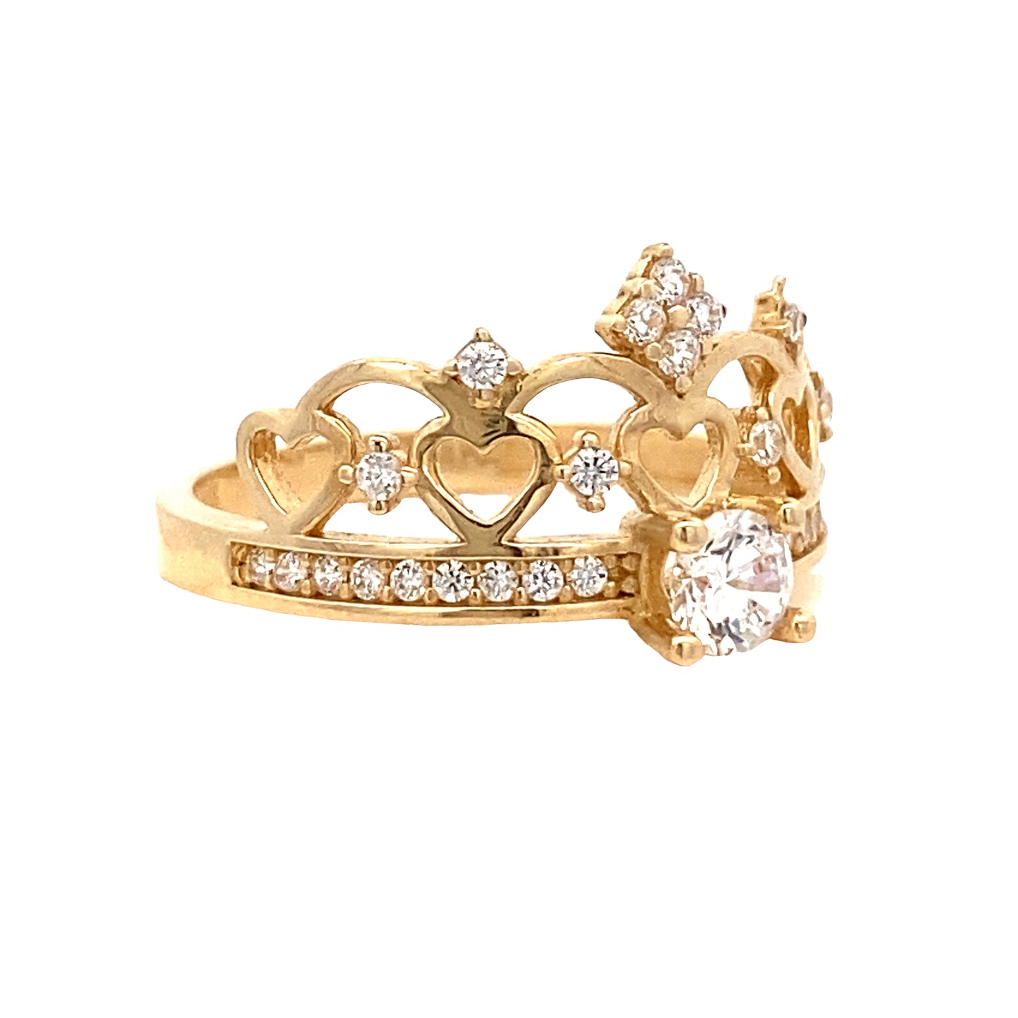 14K Gold Glittering Dream Crown Fifteen Years Ring