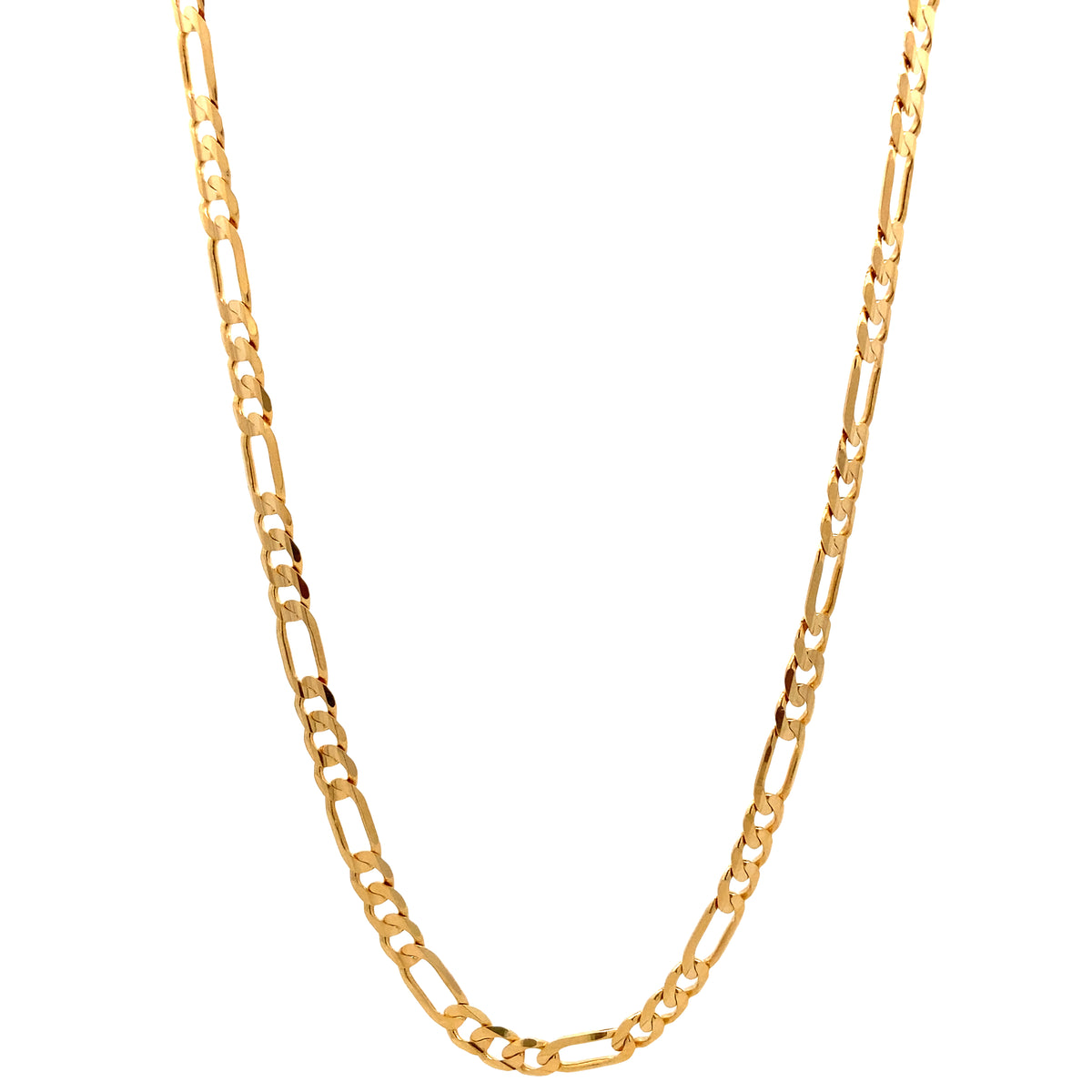14K Gold Sovereign Gold Figaro Chain | Luby Gold Collection | Luby 