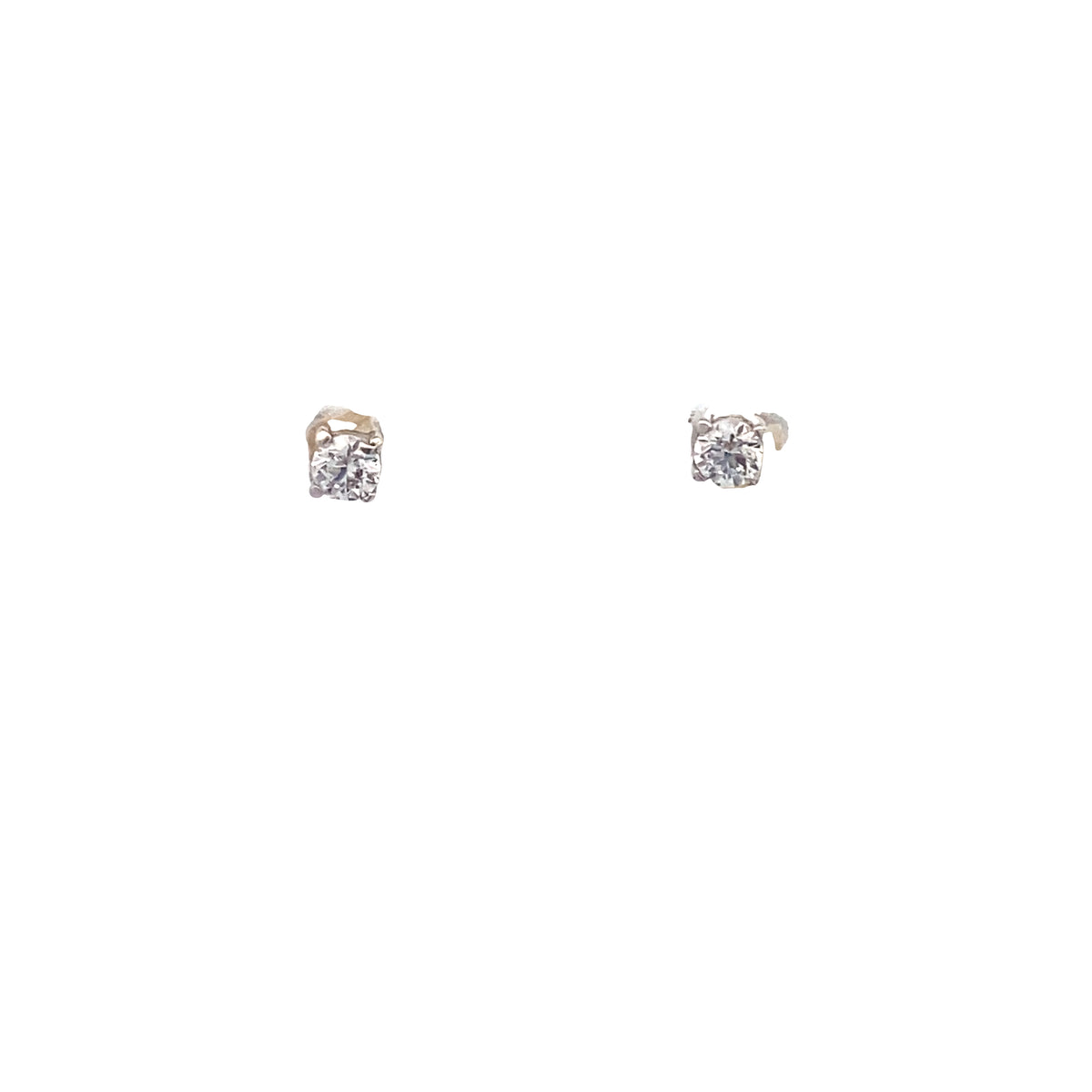 14K Gold Four-Prong Solitaire Stud | Luby Gold Collection | Luby 