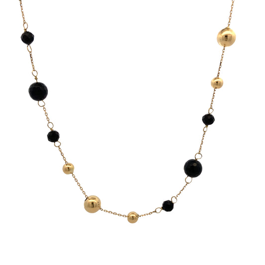 18K Gold Rossella Onyx Necklace