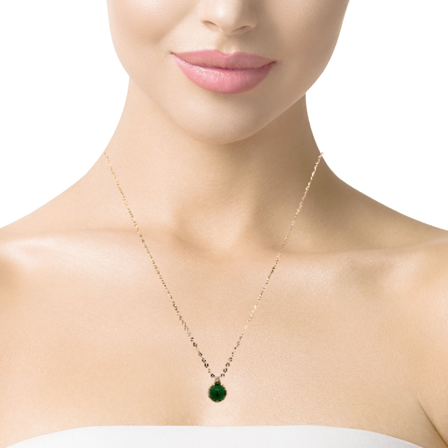 18k Gold Kate Emerald Necklace