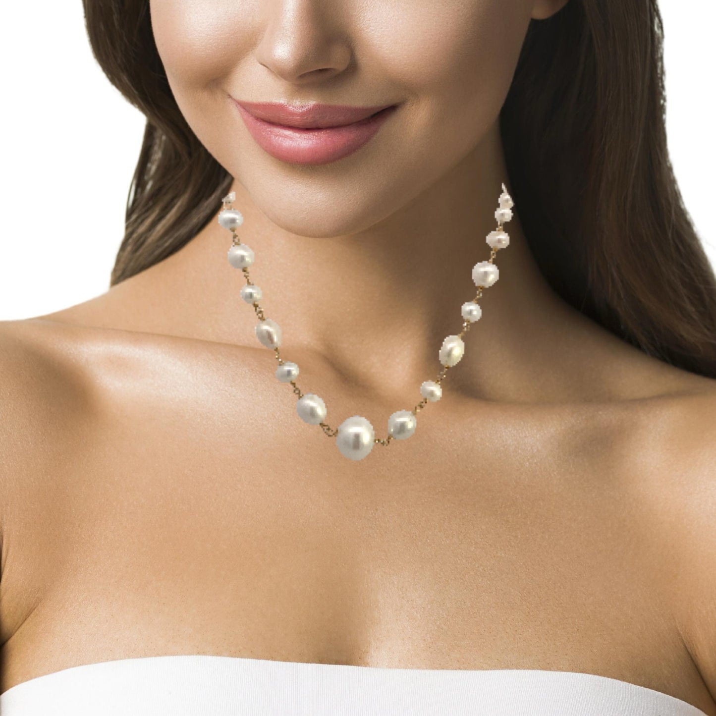 18K Gold Sveva Pearl Necklace