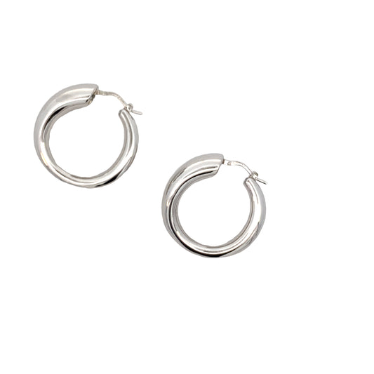 Marcello Pane: Sleek Silver Earring Hoop