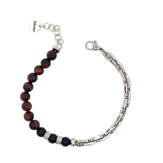 Hector by Marcello Pane Beaded Link Men Bracelet