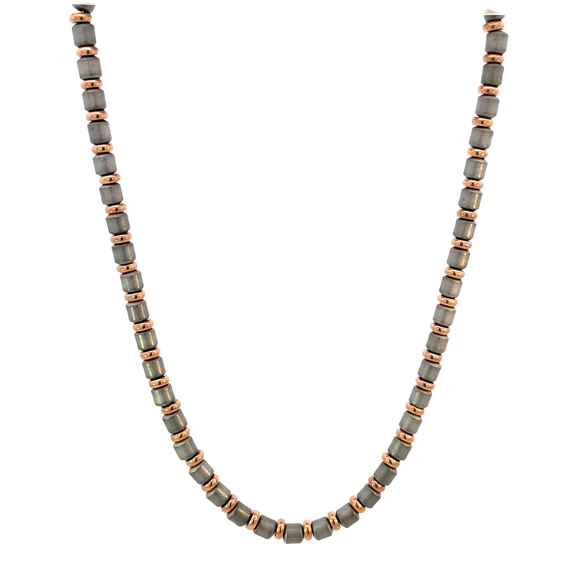 Hector by Marcello Pane Matte Silver and Rose Gold Necklace | Hector by Marcello Pane | Luby 
