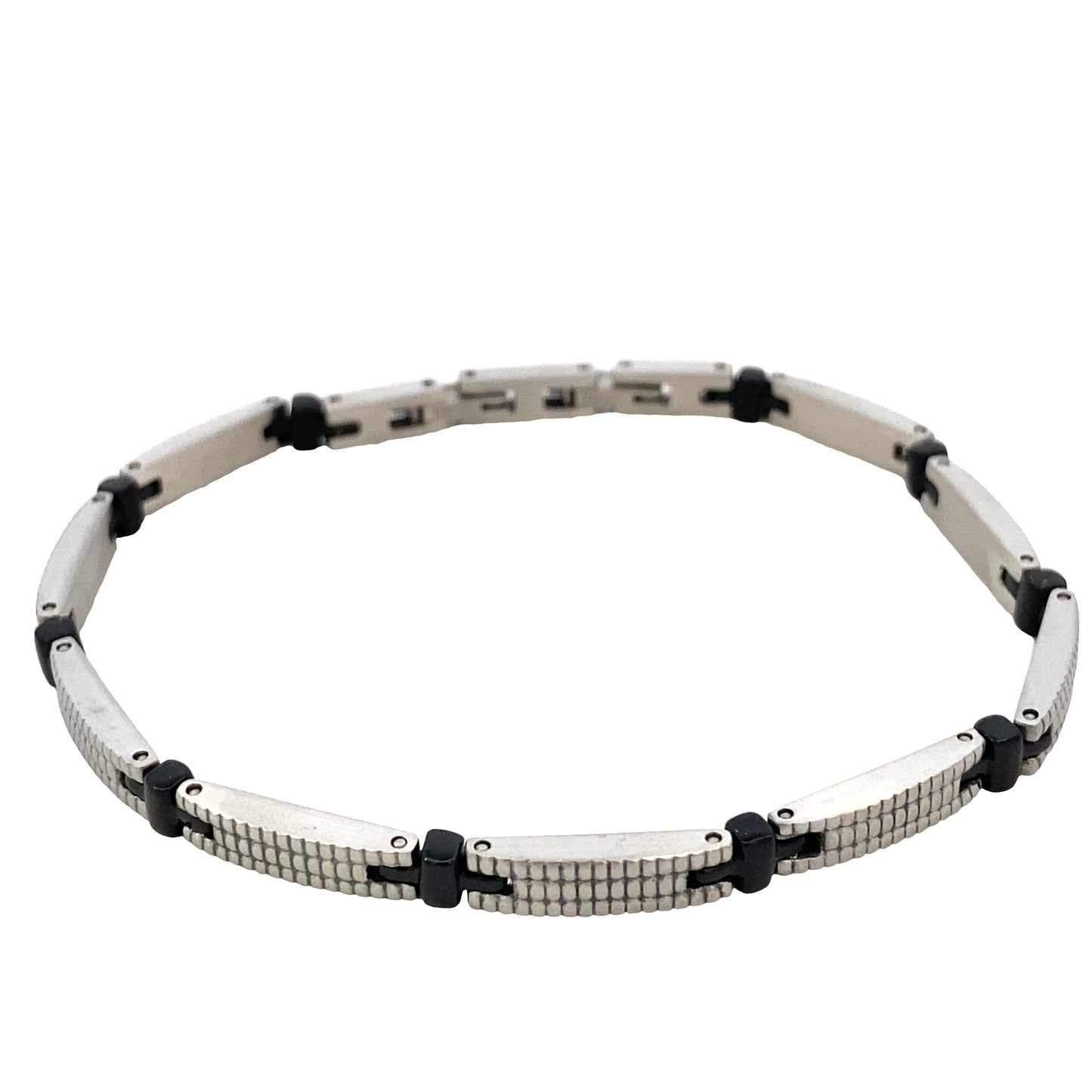 Hector by Marcello Pane Steel Texture Rectangular Bracelet | Hector by Marcello Pane | Luby 