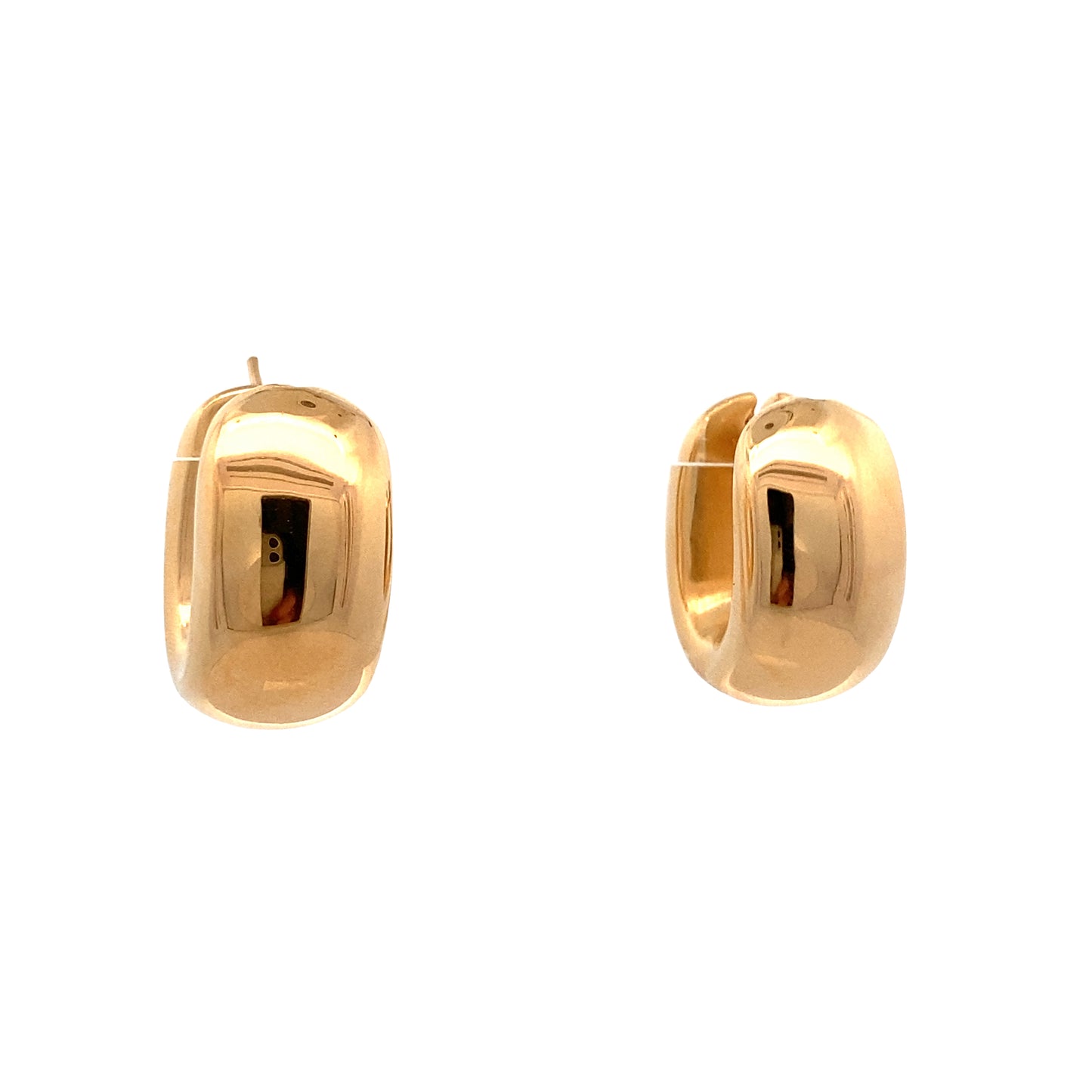 14K Gold U Shape Bold Earrings