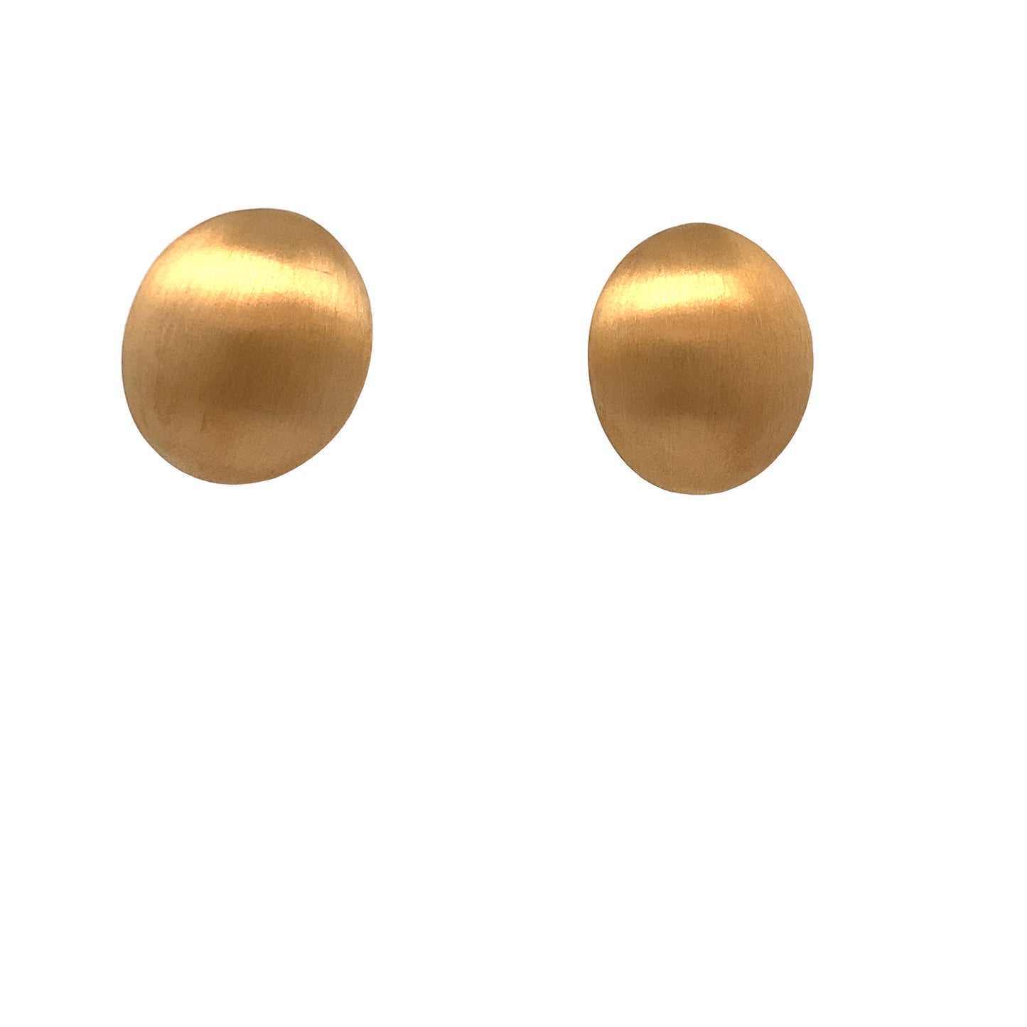 14K Gold Brushed Ball Earrings