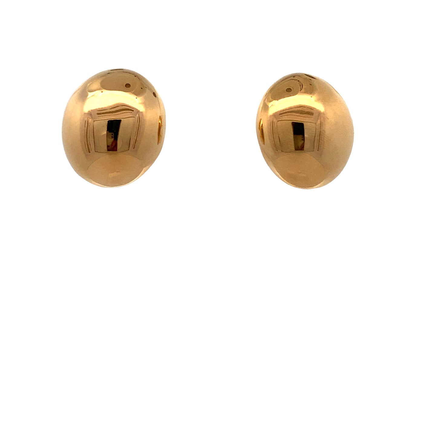 14K Gold Mirror Ball Stud Earrings