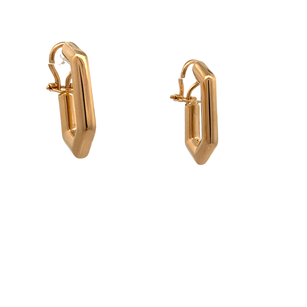 14K Gold Hexagonal Shape Earrings | Luby Gold Collection | Luby 