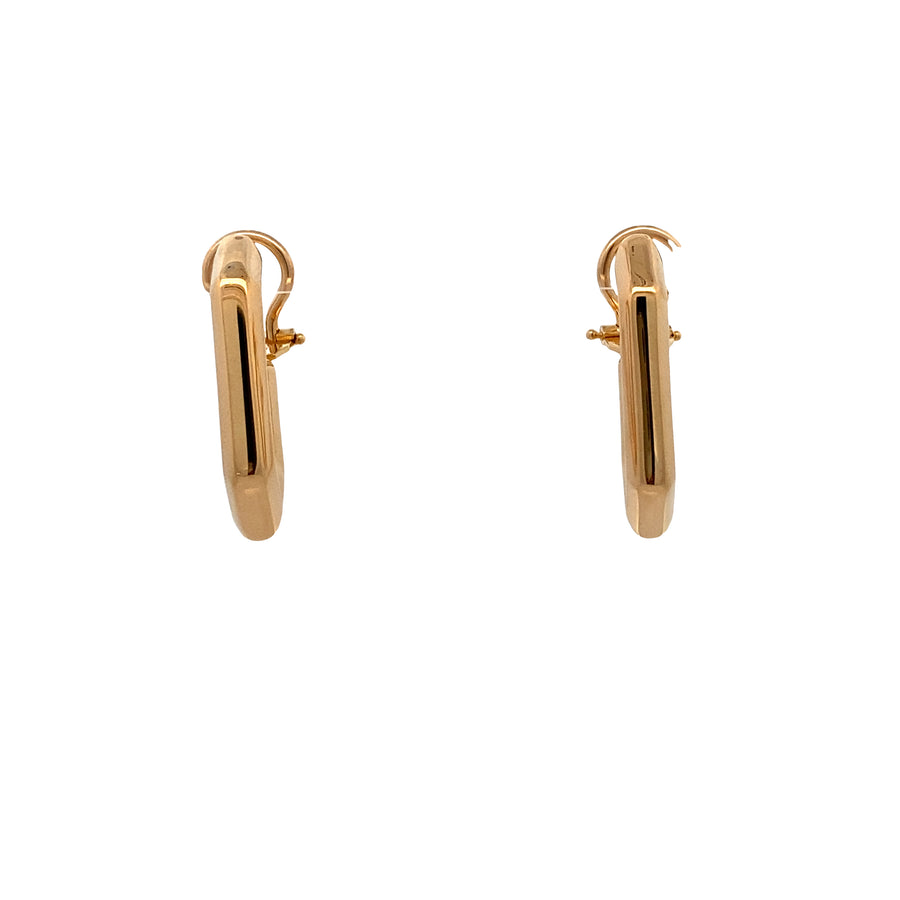14K Gold Hexagonal Shape Earrings