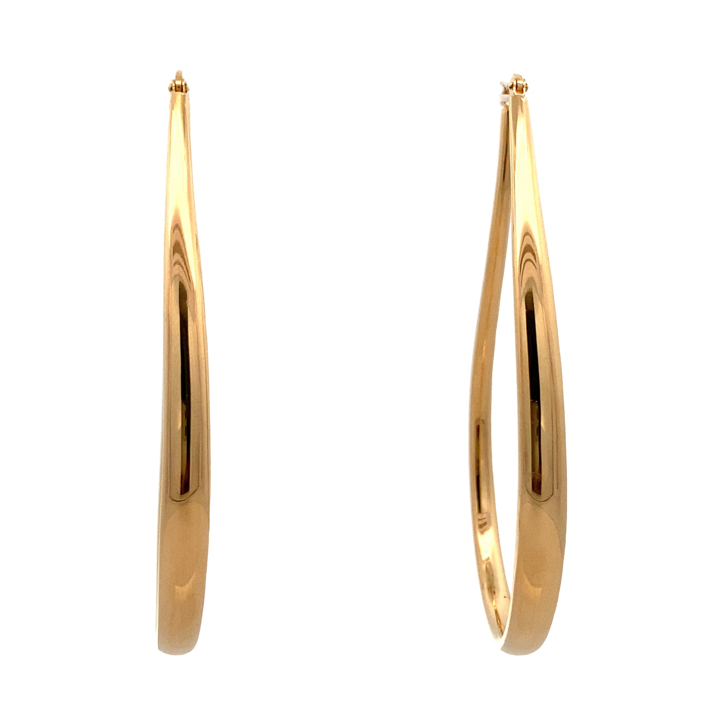 14K Gold Big O Hoops Earrings