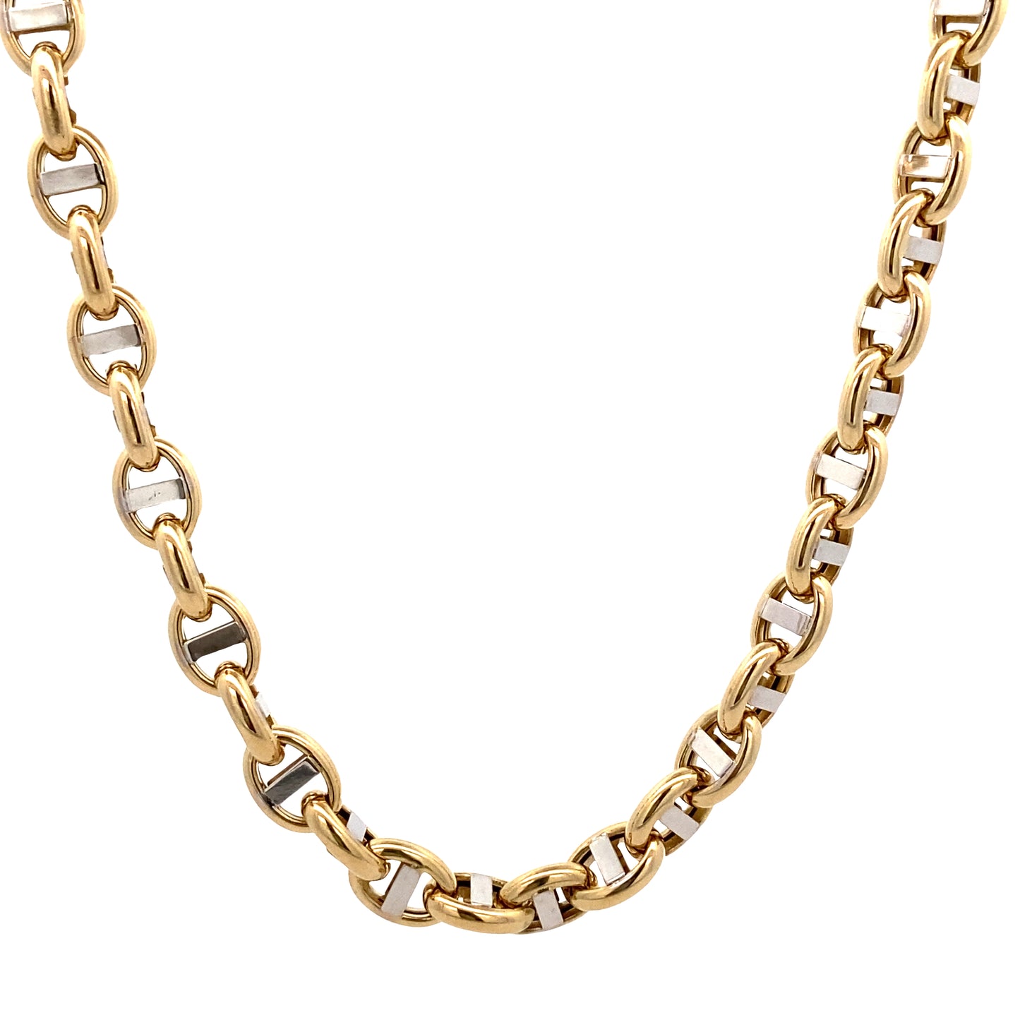 14K gold Mariner Link 2 Tone Necklace