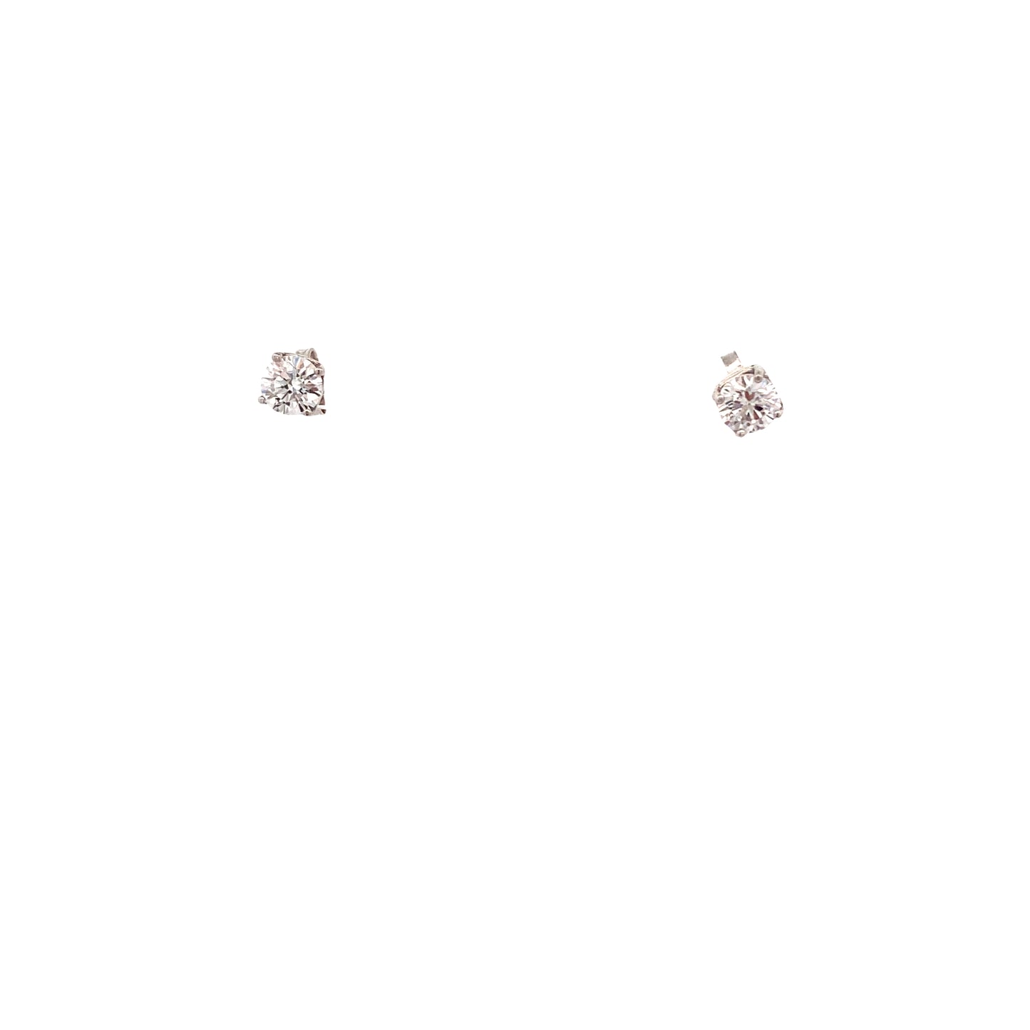 14K Gold Brillant Stone Stud Earrings