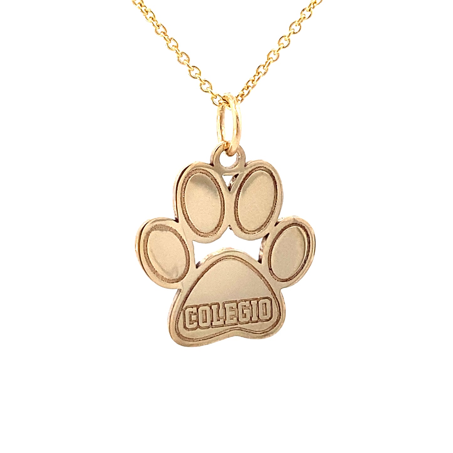 14k Gold Custom Pendant Colegio Paw Print