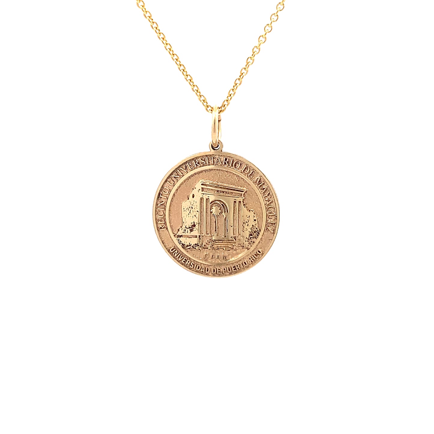 14k Gold Custom Pendant Logo Colegio