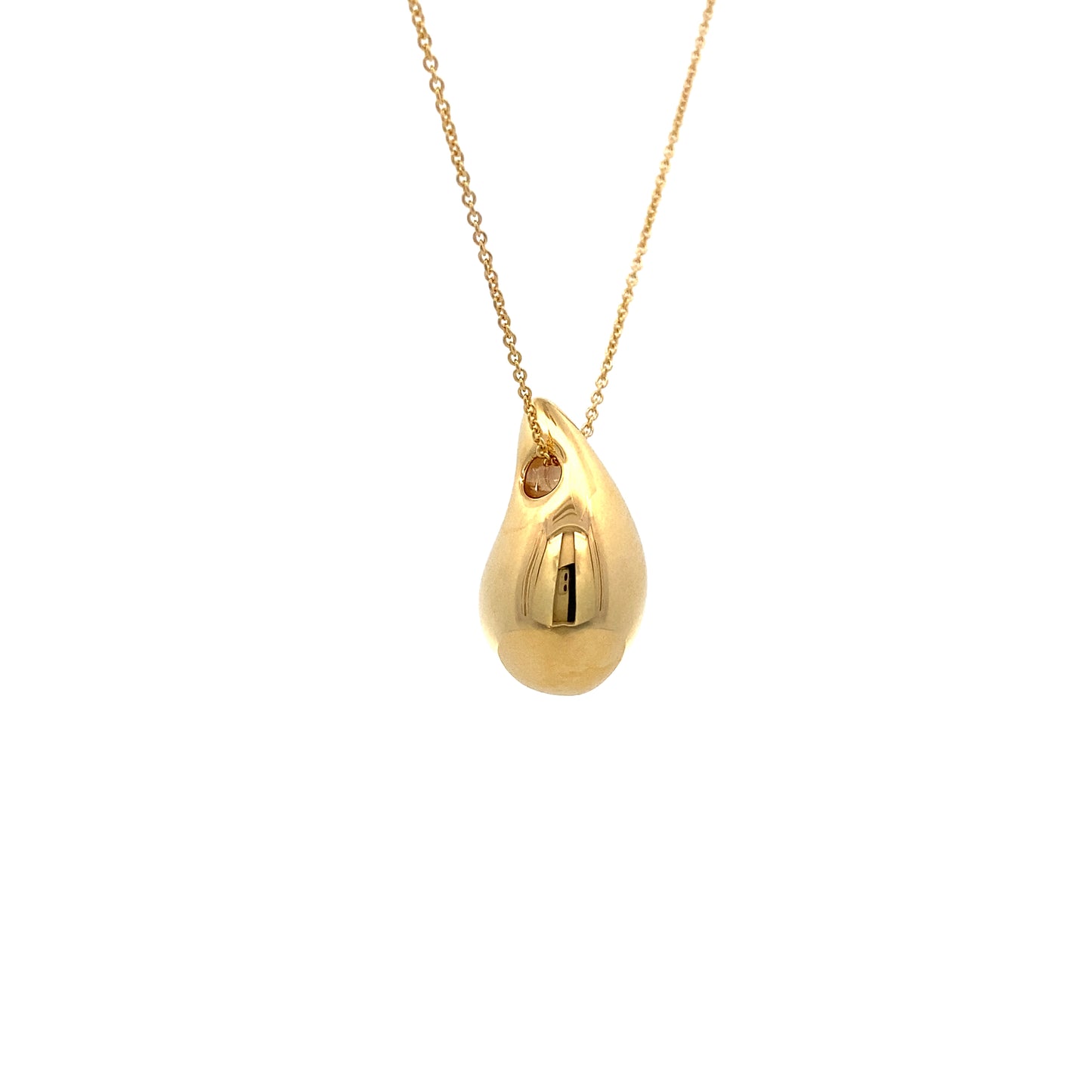 14K Gold Small Teardrop Necklace