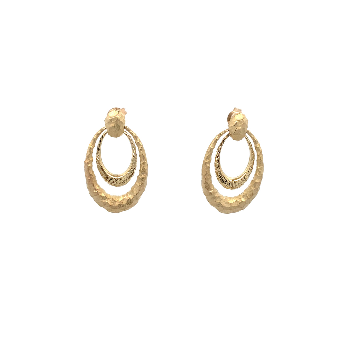 14K Gold Luxe  Diamond Cut  Earrings | Luby Gold Collection | Luby 