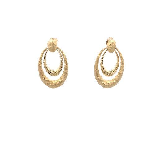 14K Gold Luxe  Diamond Cut  Earrings