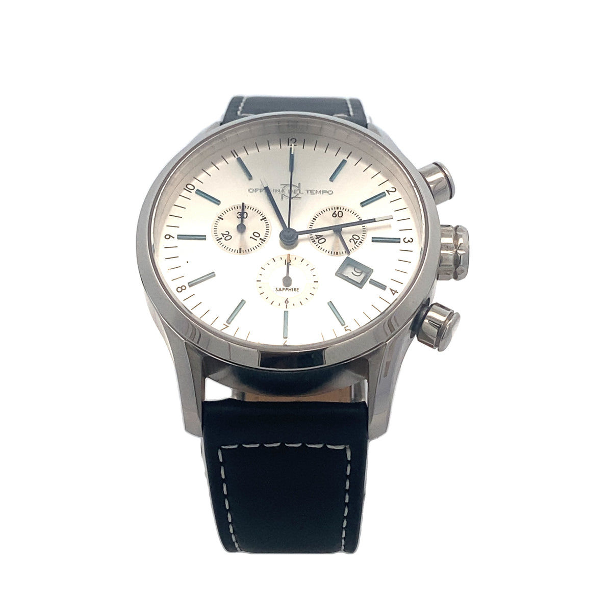 Business Chronograph Watch (Black/White) | Officina Del Tempo | Luby 